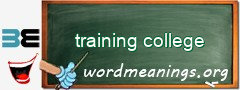 WordMeaning blackboard for training college